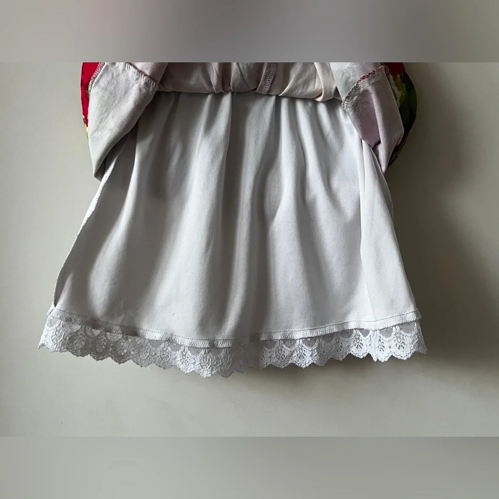 Paper Doll Colorful Floral Girls Skirt with ruffle
